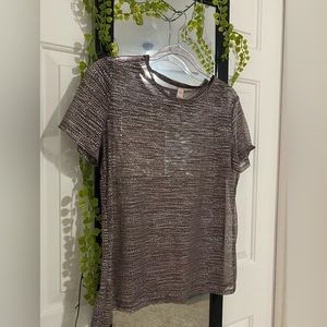Victoria's Secret Taupe Silver Dot
Pattern Mesh Top Size Medium M